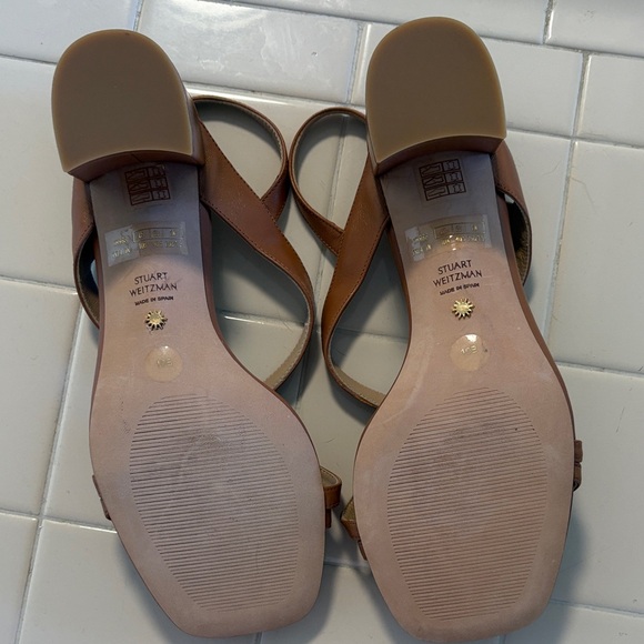 Stuart Weitzman Tan Strappy Sandals - Picture 2 of 5
